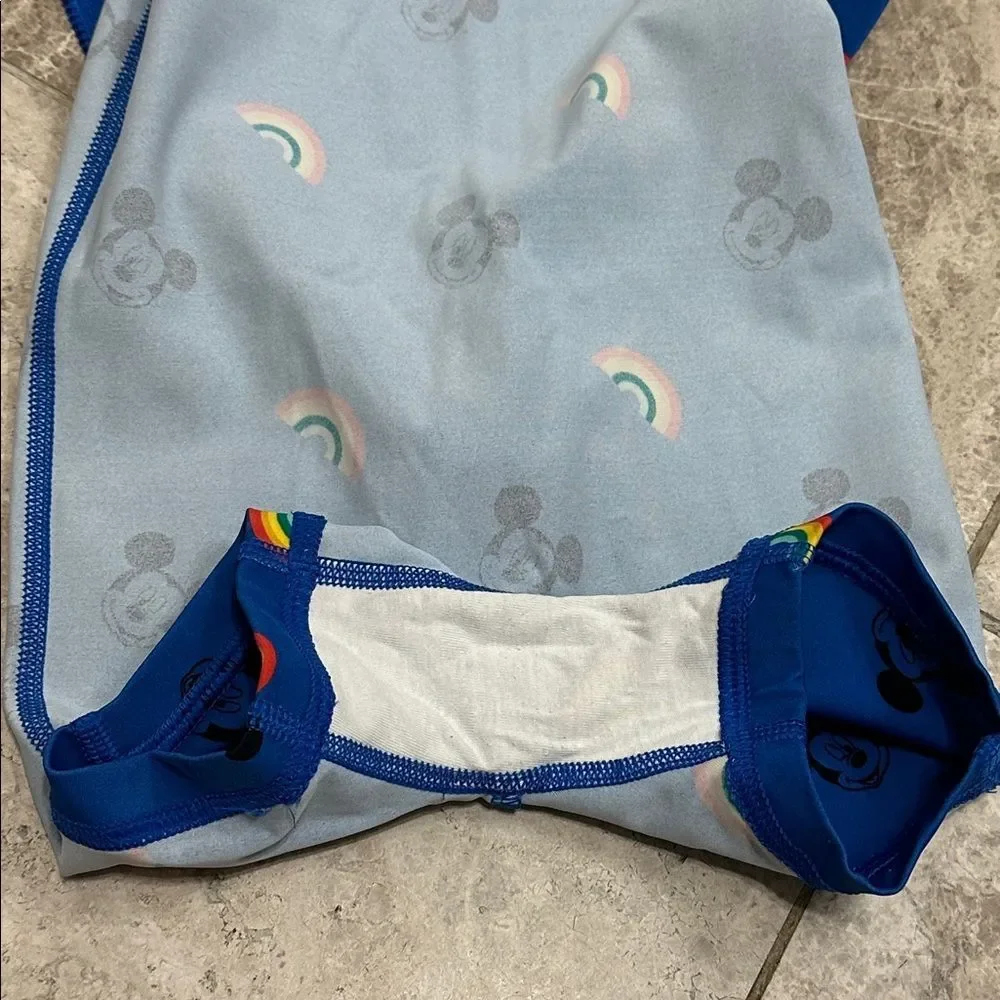 Hanna Andersson Mickey Mouse Disney Rainbow Rashguard 1pc Swimsuit Sz 75 12-18M